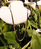 Necklace on white flowers in the background