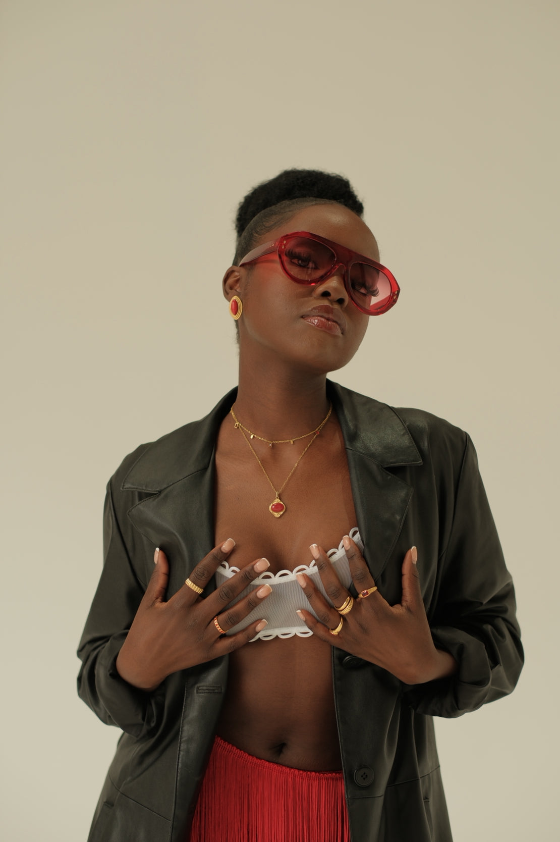 THEA Necklace - Silver/White