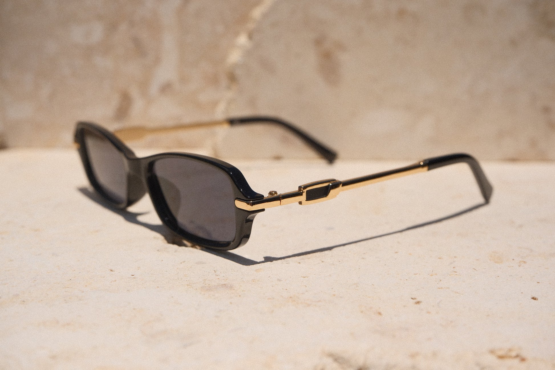 Sol & Aura - Jordan Sunglasses - Black sunglasses with gold accents